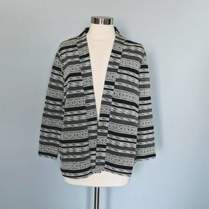 Metaphor Open Aztec Textured Cardigan